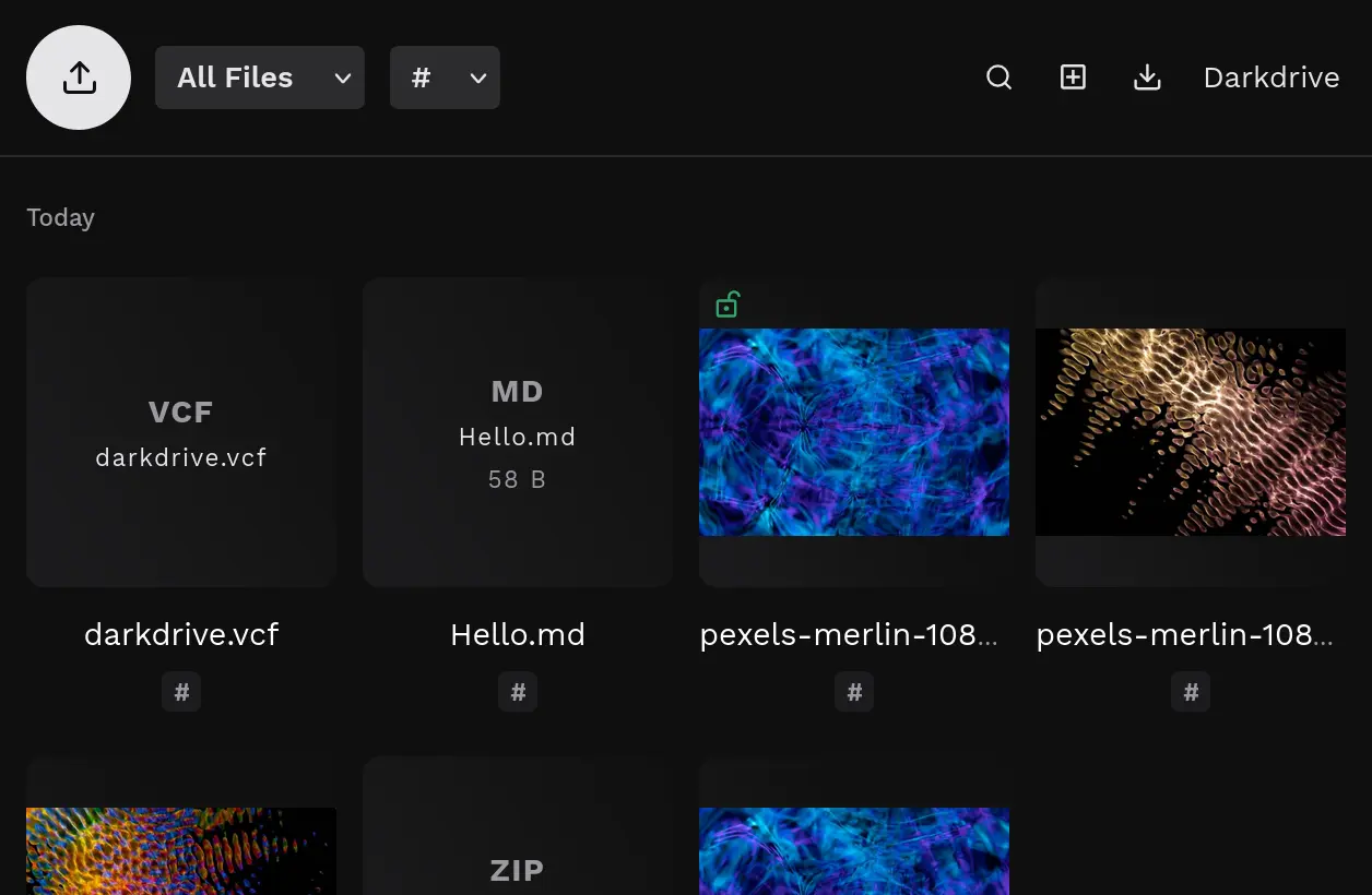 Darkdrive User Interface